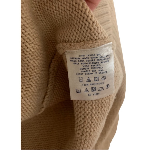 Youth Lands’ End Tan Sweater Cardigan- Youth Large - Picture 6 of 6